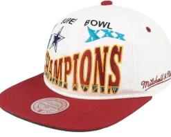 30 Champs Off White/Red Snapback - Mitchell & Ness