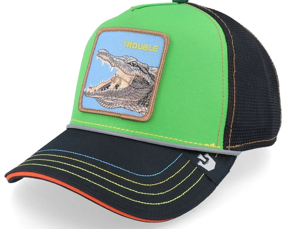 32 In Twenty Insert Coin Green/Black A-Frame Trucker - Goorin Bros.