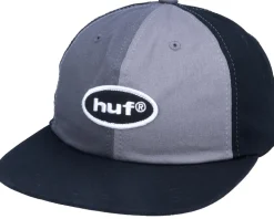 99 Logo 6 Panel Hat Black Strapback - HUF