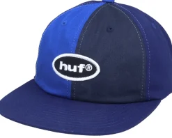 99 Logo 6 Panel Hat Navy Strapback - HUF