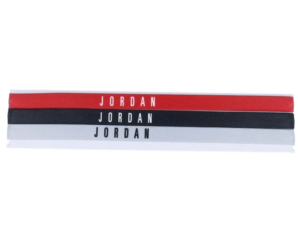 3 Pack Jordan Red/Black/Grey Headbands - Jordan