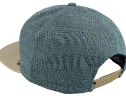 6 Panel Cap Cottoncheck Light Olive Snapback - Djinns