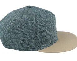 6 Panel Cap Cottoncheck Light Olive Snapback - Djinns