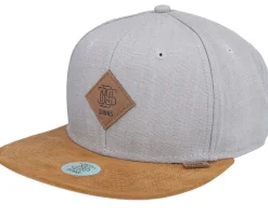 6 Panel Cap Linen 2015 Grey/Suede Snapback - Djinns