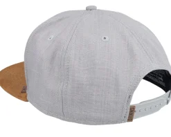 6 Panel Cap Linen 2015 Grey/Suede Snapback - Djinns