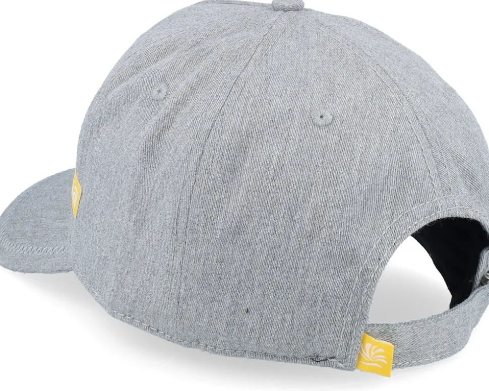 6 Panel Curved Visor Island Grey A-Frame Adjustable - Coastal