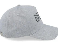 6 Panel Curved Visor Island Grey A-Frame Adjustable - Coastal