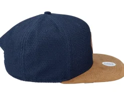 6 Panel Honey Knit Navy Snapback - Djinns