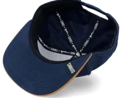 6 Panel Honey Knit Navy Snapback - Djinns