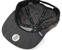 6 Panel Peacock Linen Black Snapback - Djinns