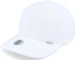 6 Panel Truefit Cap Lazy Piquet White Adjustable - Djinns