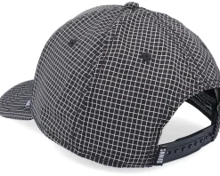 6 Panel Truefit Needle Check Plate Black Adjustable - Djinns