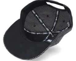 6 Panel Truefit Needle Check Plate Black Adjustable - Djinns