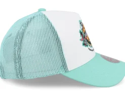 1996 San Antonio All Star Weekend White/Teal Trucker - Mitchell & Ness
