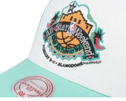 1996 San Antonio All Star Weekend White/Teal Trucker - Mitchell & Ness