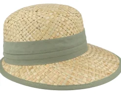 100% Seagras Cap Natural/Khaki Cloche - Seeberger
