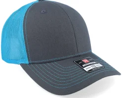 112 Split Charcoal/Neon Blue Trucker - Richardson