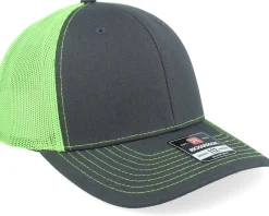 112 Split Charcoal/Neon Green Trucker - Richardson
