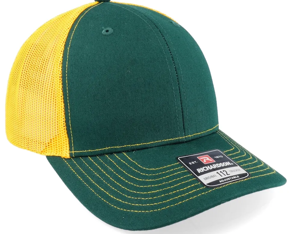 112 Split Dark Green/Gold Trucker - Richardson