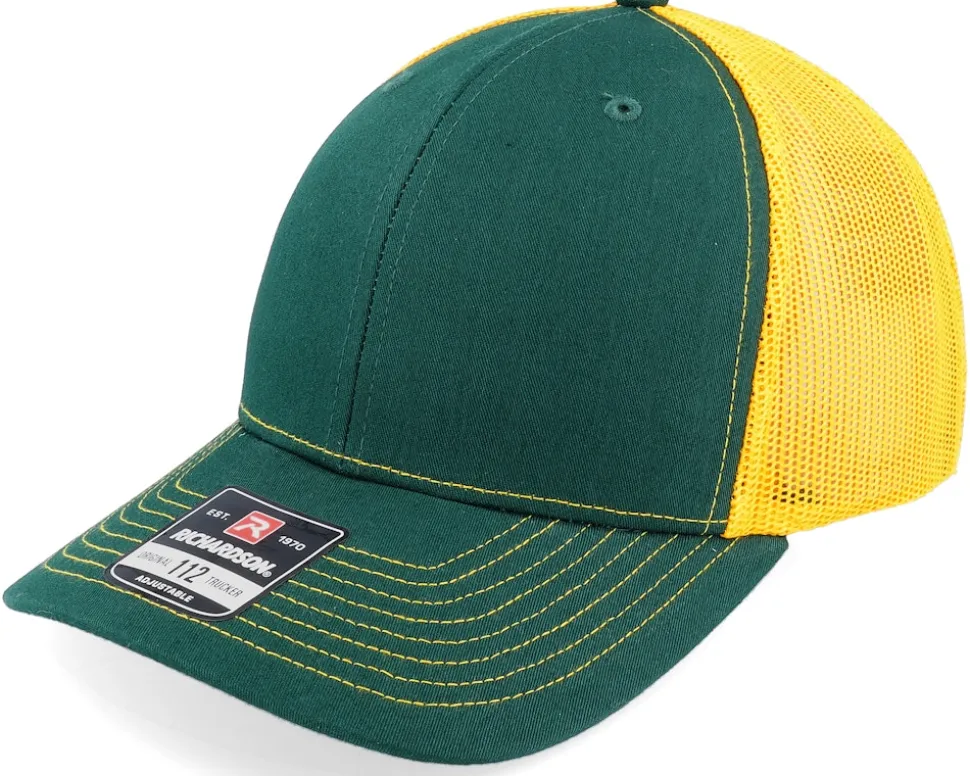 112 Split Dark Green/Gold Trucker - Richardson