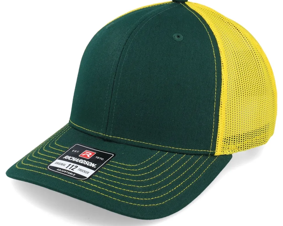 112 Split Dark Green/Yellow Trucker - Richardson