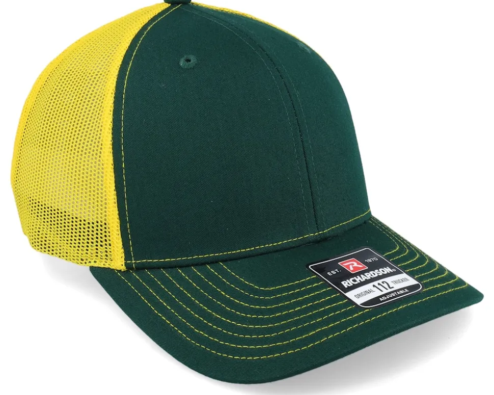112 Split Dark Green/Yellow Trucker - Richardson