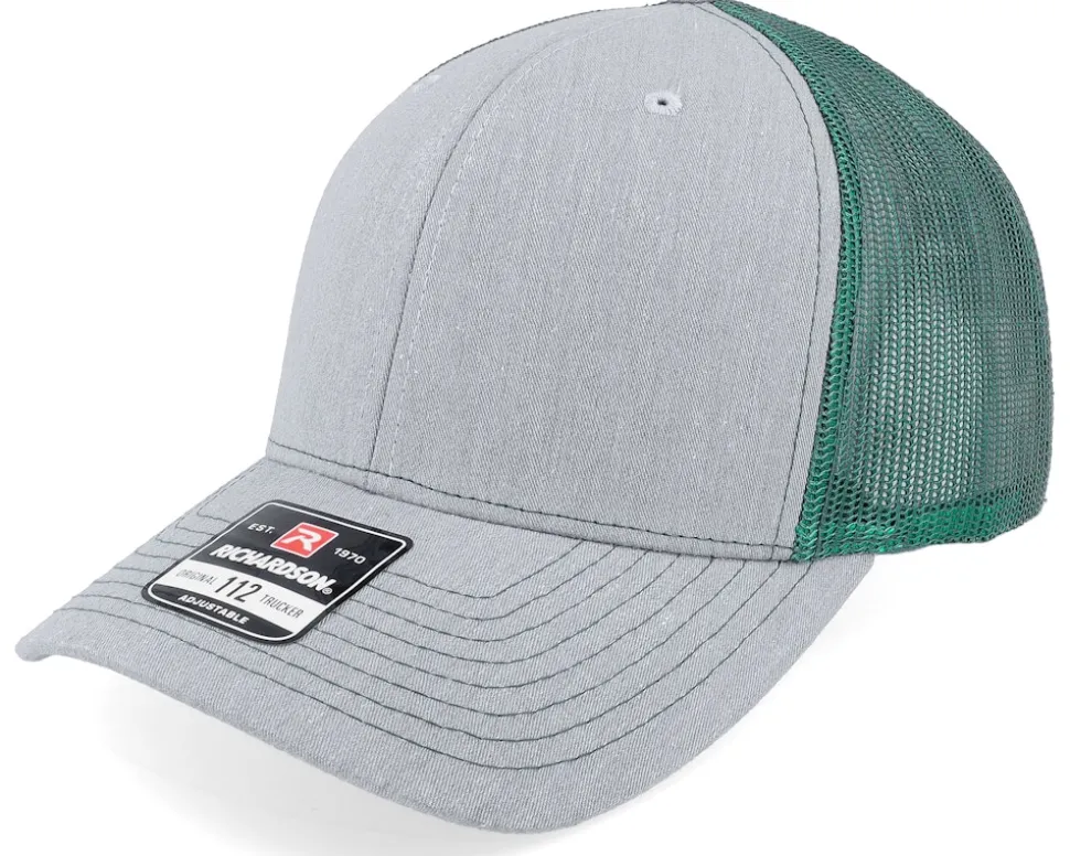 112 Split Heather Grey/Dark Green Trucker - Richardson