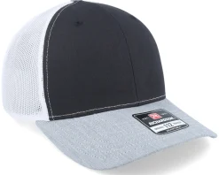 112 Tri Black/White/Heather Grey Trucker - Richardson