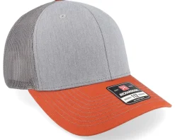112 Tri Heather Grey/Charcoal/Dark Orange Trucker - Richardson
