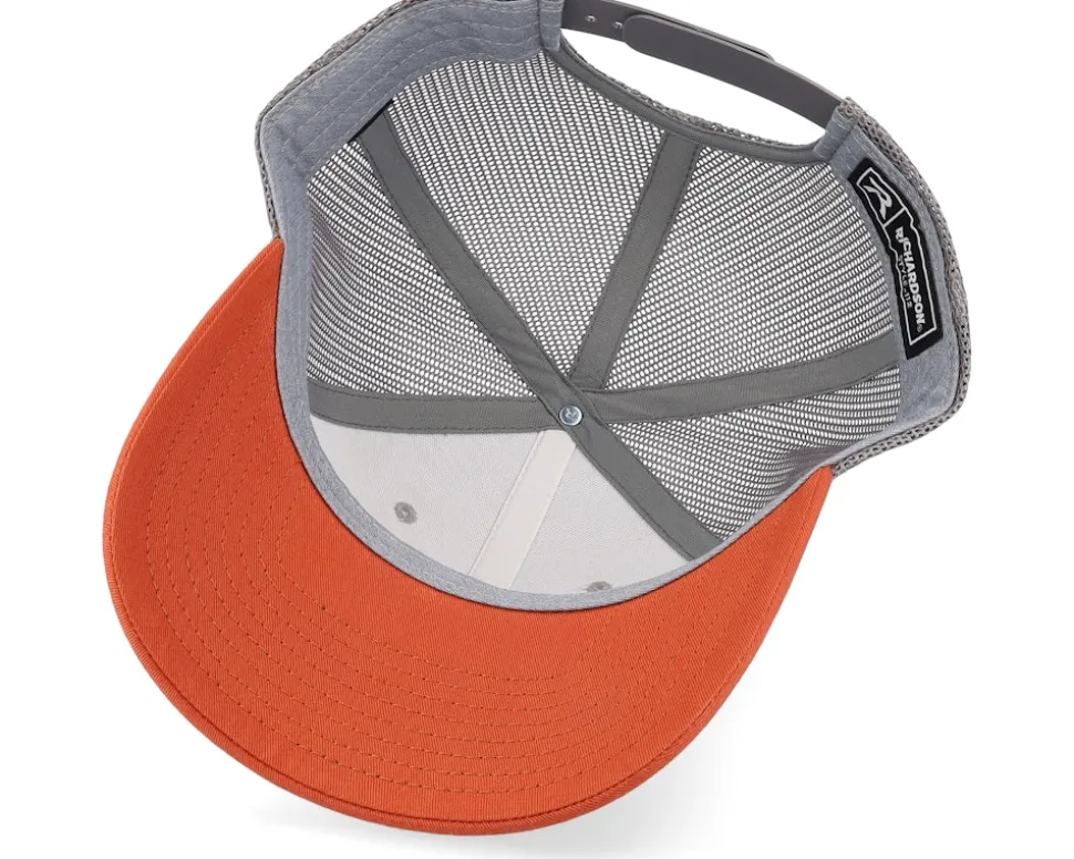 112 Tri Heather Grey/Charcoal/Dark Orange Trucker - Richardson
