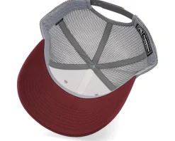 112 Tri Heather Grey/Charcoal/Maroon Trucker - Richardson