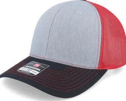 112 Tri Heather Grey/Red/Black Trucker - Richardson