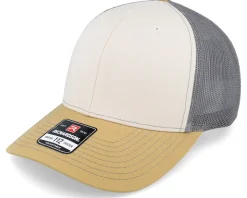 112 Tri Mink Beige/Charcoal/Amber Gold Trucker - Richardson