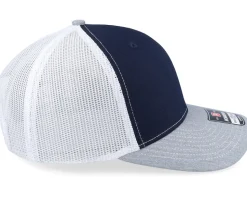 112 Tri Navy/White/Heather Grey Trucker - Richardson