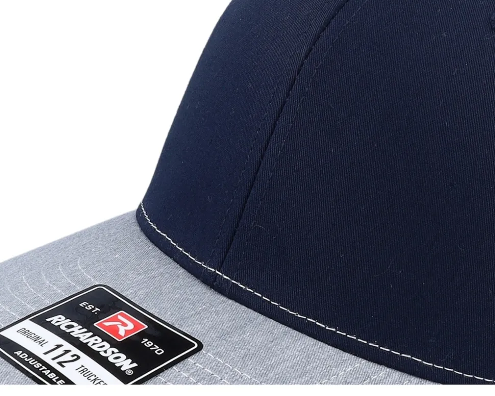 112 Tri Navy/White/Heather Grey Trucker - Richardson