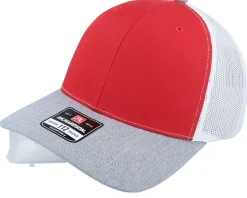 112 Tri Red/White/Heather Grey Trucker - Richardson