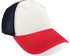 111 Tri Stone/Black/Red Trucker - Richardson