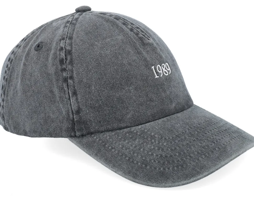 1989 Vintage Washed Black A-frame Dad Cap - Iconic