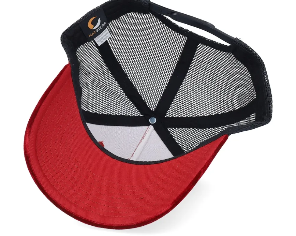 Abandoned Tractor Velvet Red/Black A-Frame Trucker - Calza Pennello