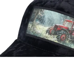 Abandoned Tractor Velvet Black A-Frame Trucker - Calza Pennello