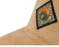 Adventure Begins Here Cord Caramel/Black A-frame - Wild Spirit