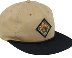 Adventure Begins Here Khaki/Black Rope Snapback - Wild Spirit