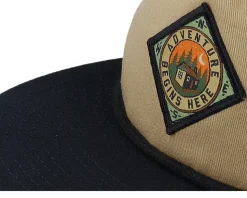 Adventure Begins Here Khaki/Black Rope Snapback - Wild Spirit