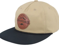 Adventures Expeditions Black Patch Khaki/Black Rope Snapback - Wild Spirit