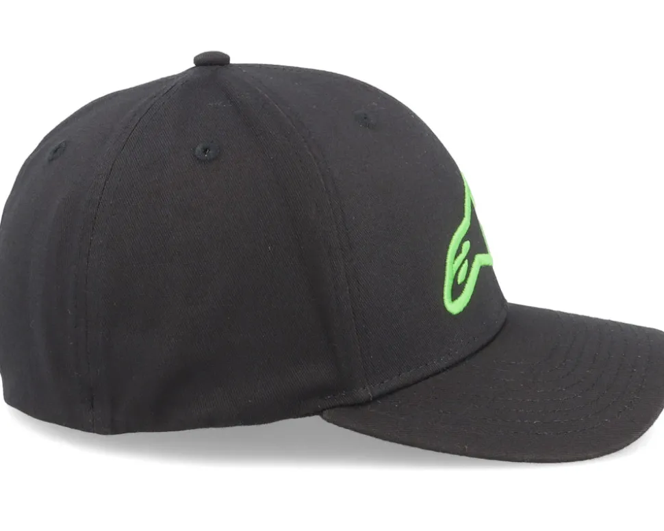 Ageless Curve Hat Black/Green Flexfit - Alpinestars