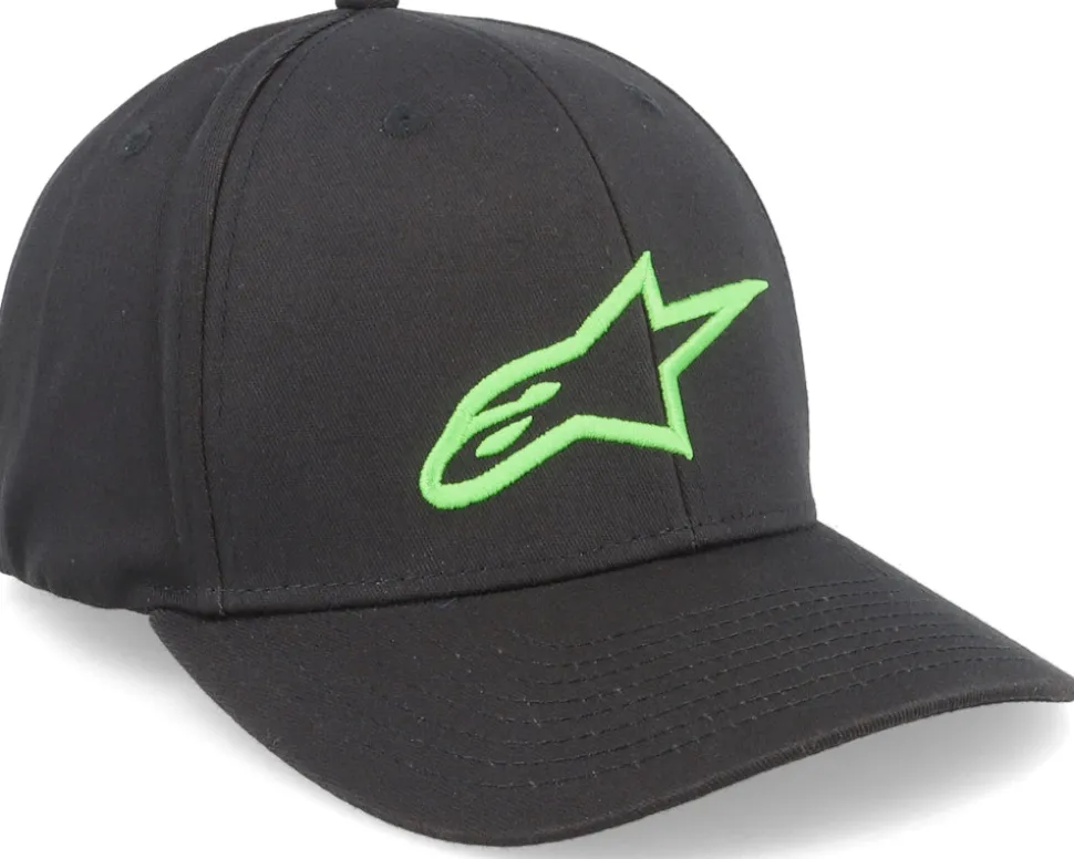 Ageless Curve Hat Black/Green Flexfit - Alpinestars