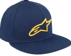Ageless Flat Hat Navy/Gold Fitted - Alpinestars