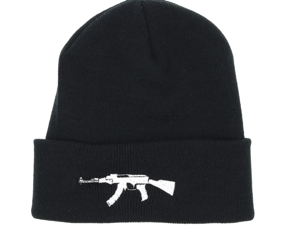 AK47 Black Beanie - GUNS n SKULLS