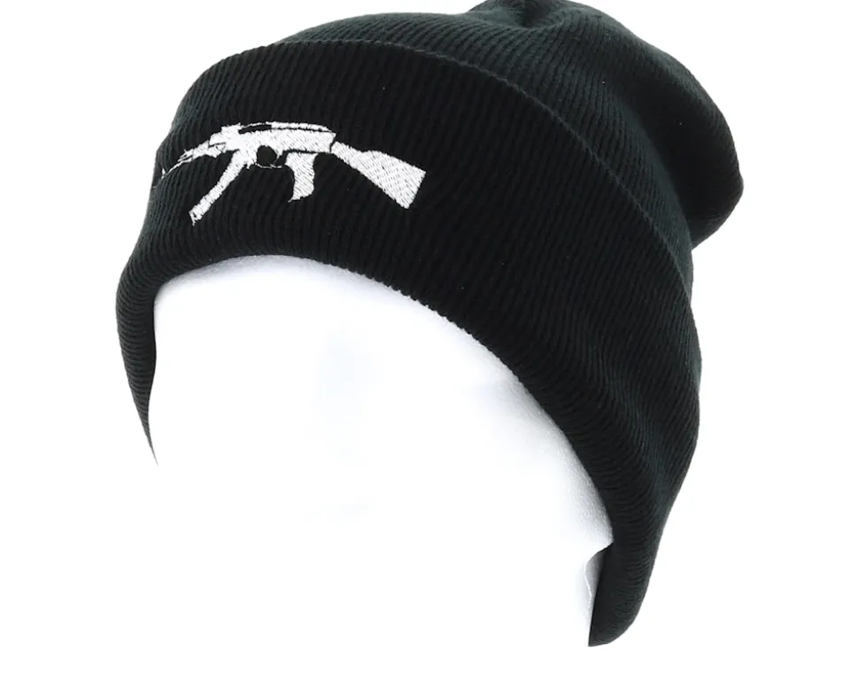 AK47 Black Beanie - GUNS n SKULLS