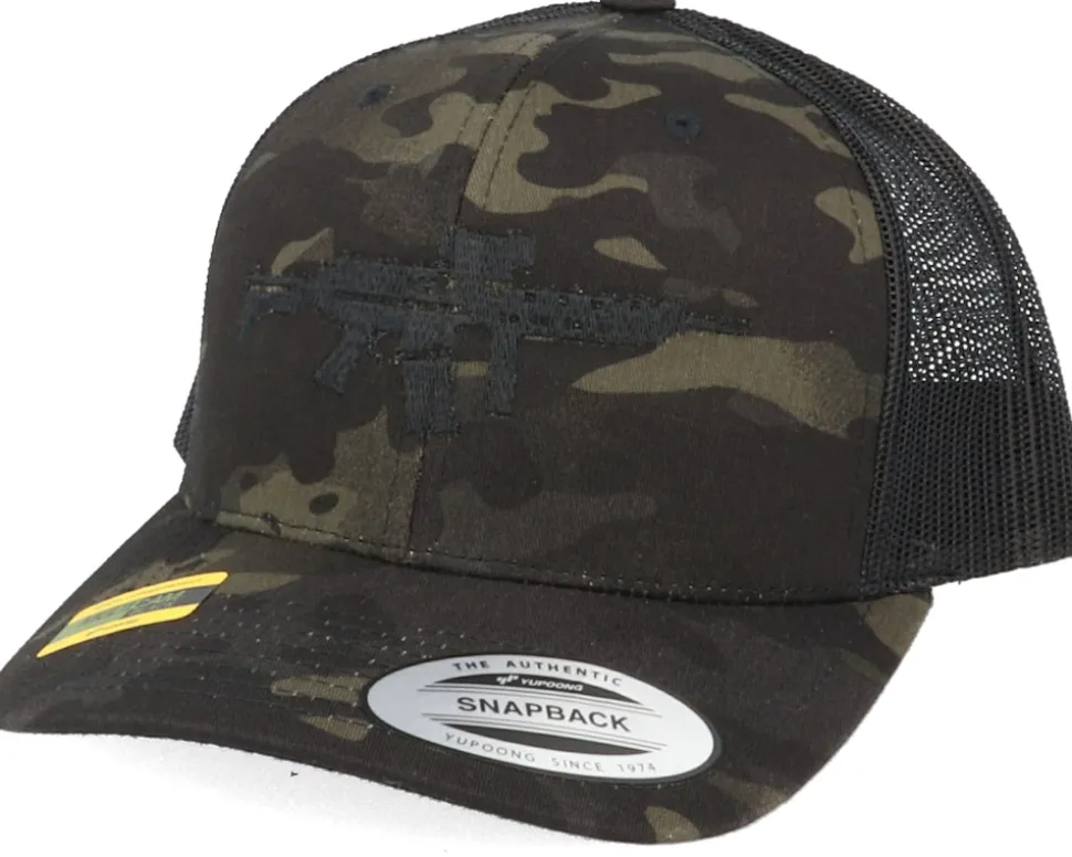 AK5C Black Camo Trucker - GUNS n SKULLS